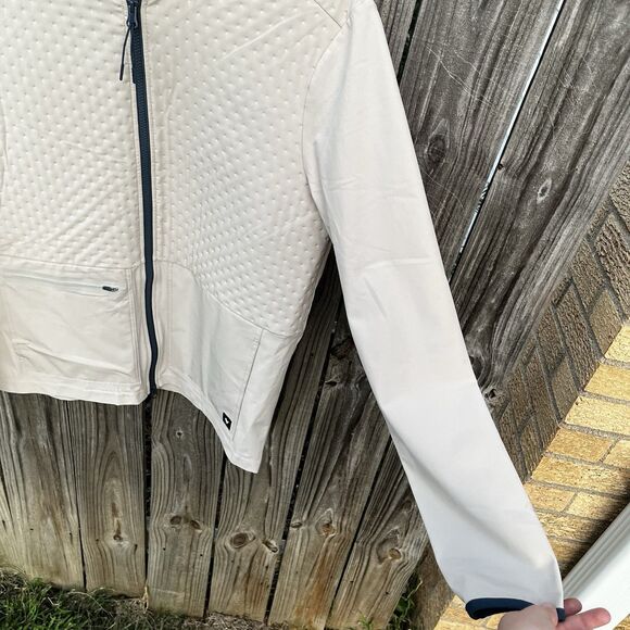 Bad Birdie Golf Hybrid Jacket Men's Medium Beige Water Repellant Softshell - Picture 5 of 16